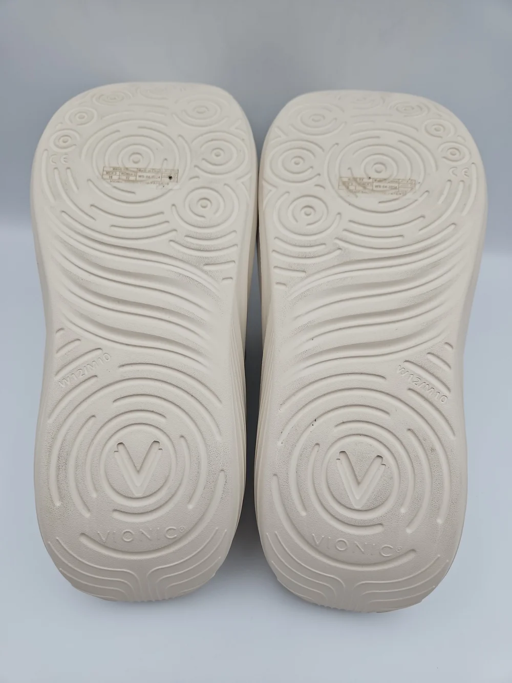 Vionic Beige Slip-On Foam Clog Sandals